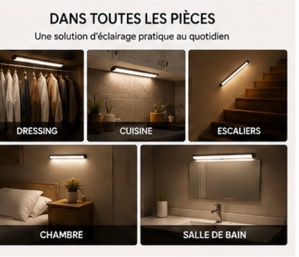 Lumovia MotionLight™ – Lampe LED rechargeable avec détecteur de mouvement
