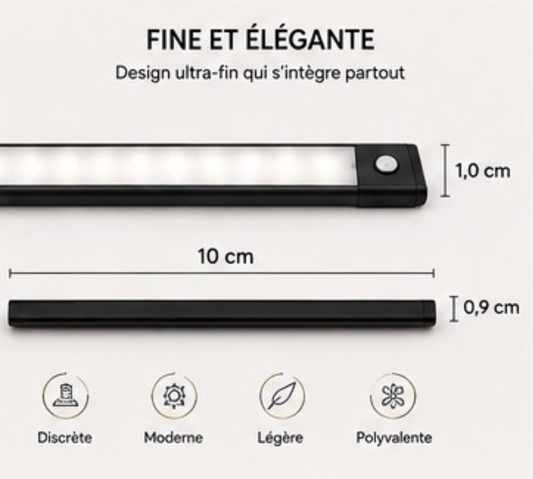 Lumovia MotionLight™ – Lampe LED rechargeable avec détecteur de mouvement